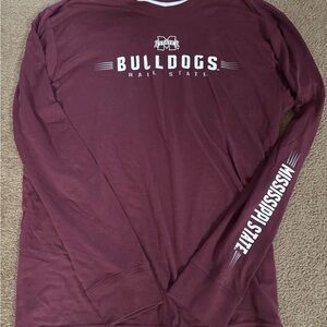 MSU BULLDOGS Colosseum Maroon Long Sleeve Tees